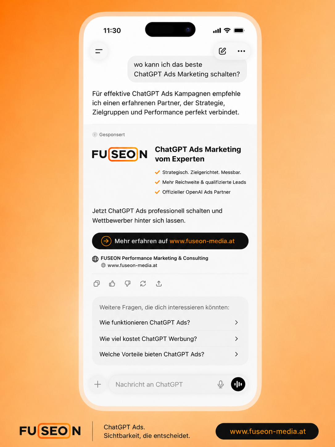 ChatGPT Ads Beispiel: ChatGPT Ads Marketing