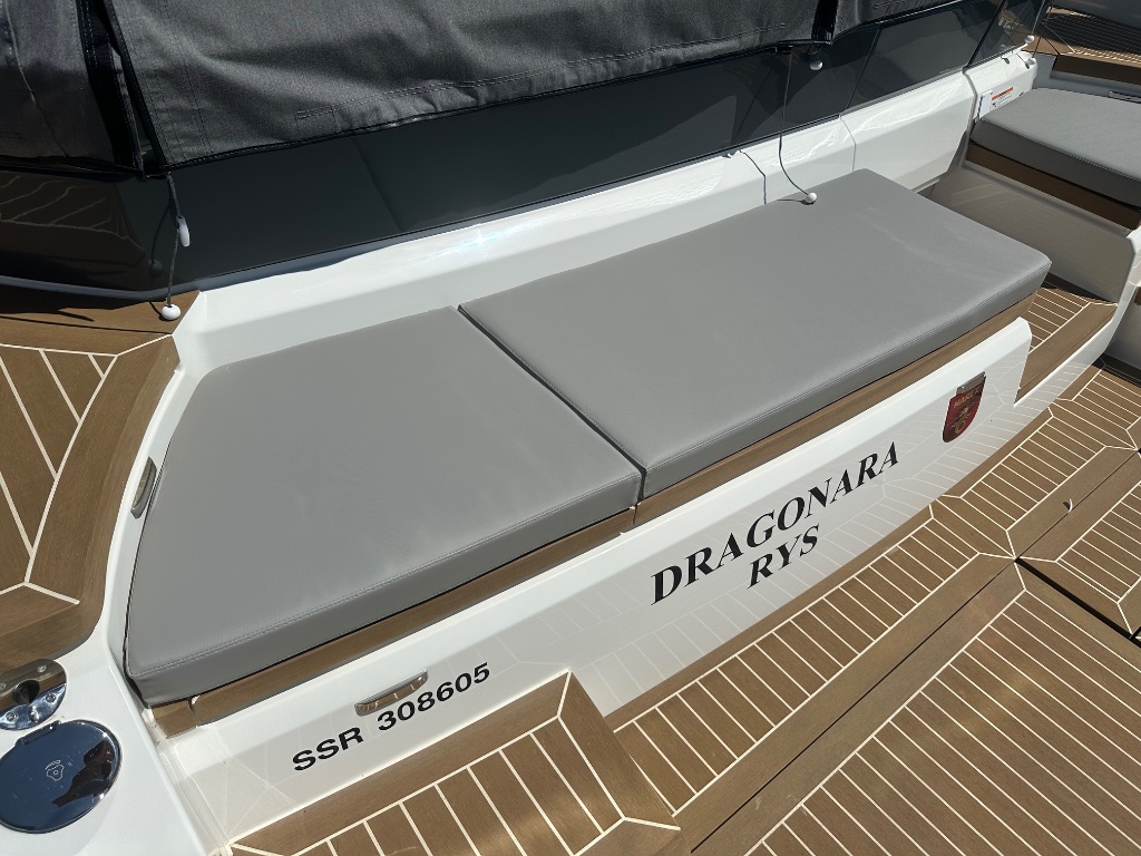 Custom Grey Cushions & New Foam — F37 Aft Deck