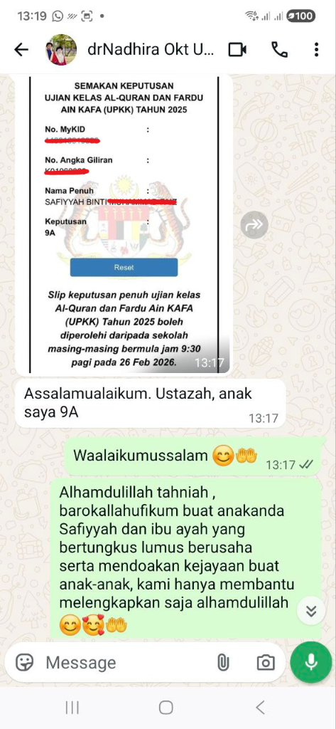 Testimoni Ibu Safiyyah