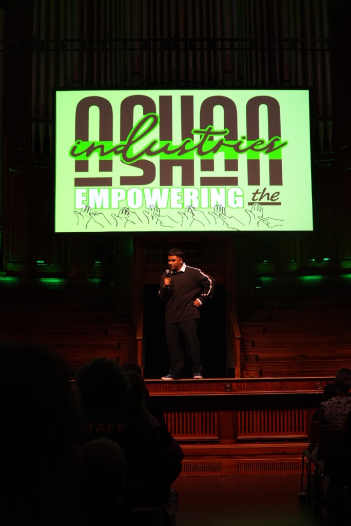 Ashutosh speaking at the Youth Leadership Academy Dream and Lead Conference