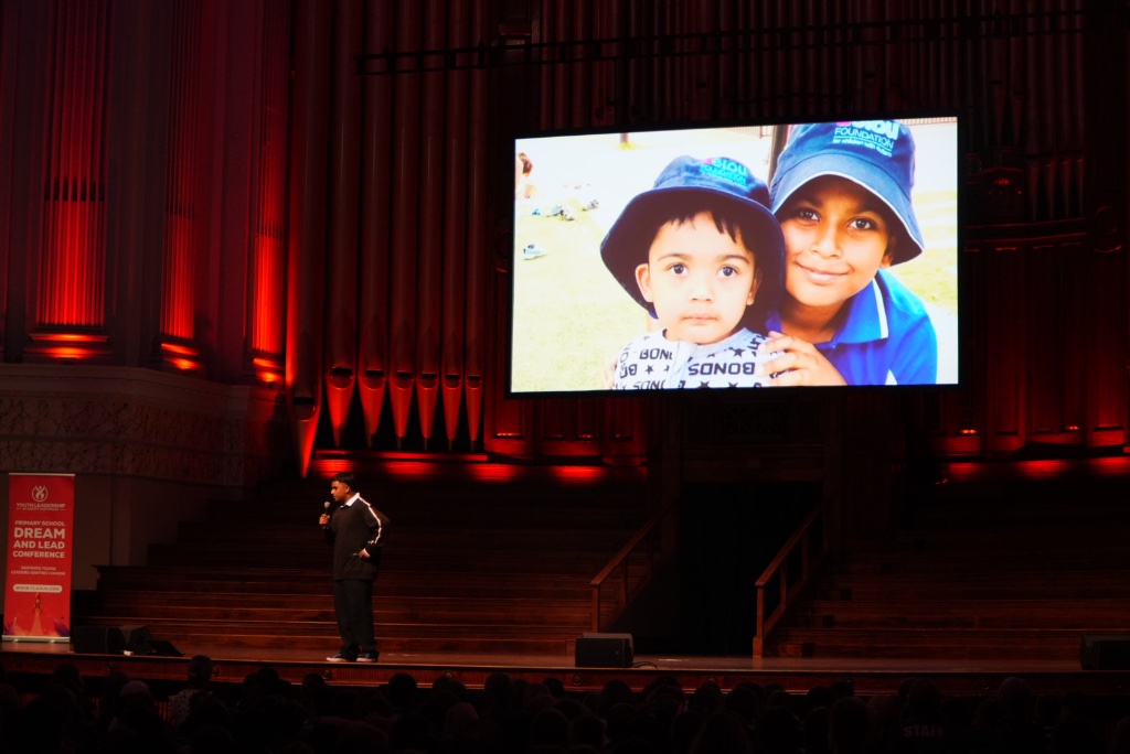 Keynoting to hundreds of primary school students