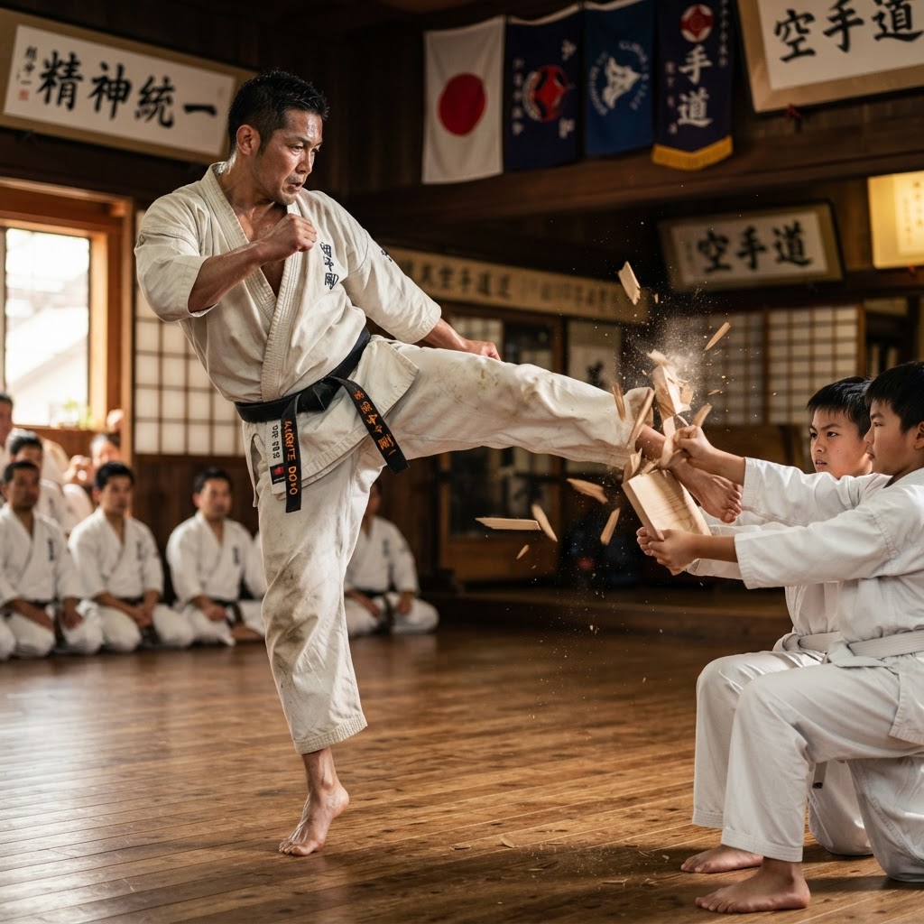 Karate training