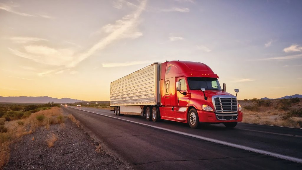 LTS Logistics truck on highway