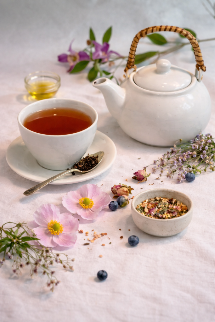Tea-blend collection styling
