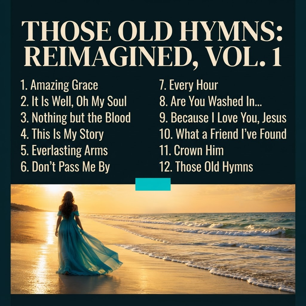 Those Old Hymns: Reimagined, Vol. 1 — editorial album track-list poster (4:5)