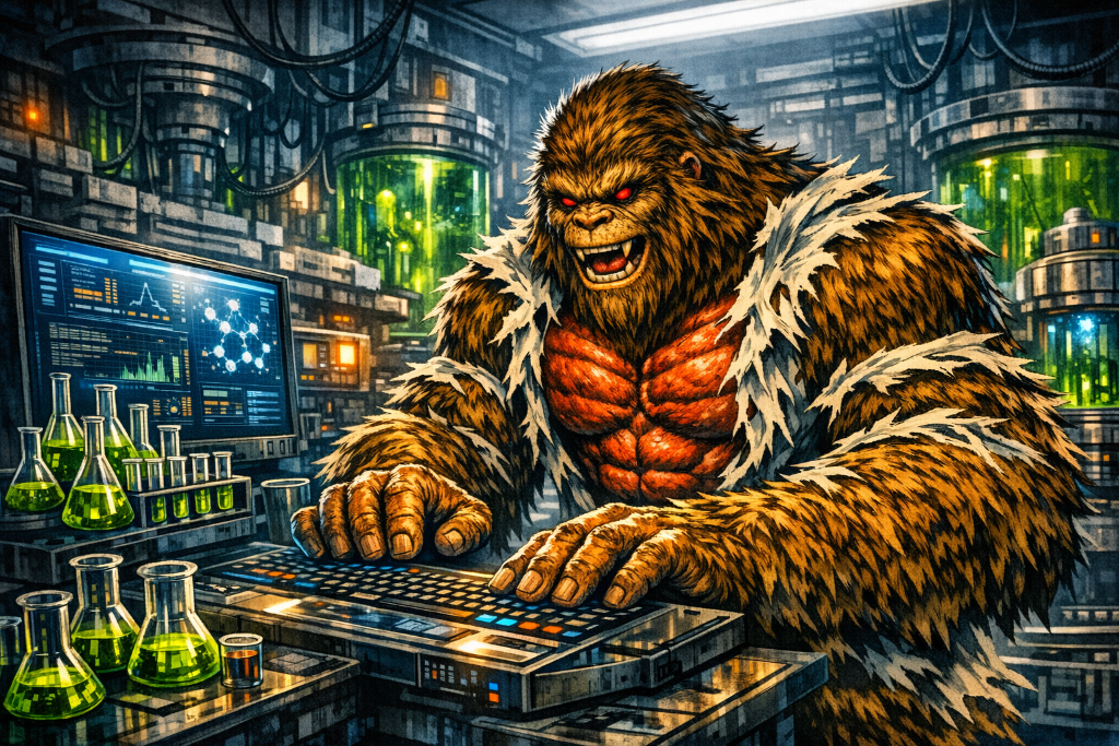 Electric Peptides - Bigfoot on Computer