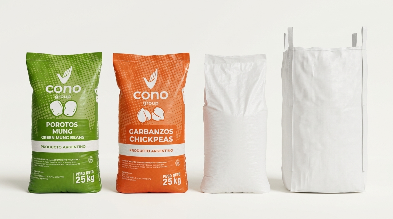 Branded and white packaging bags