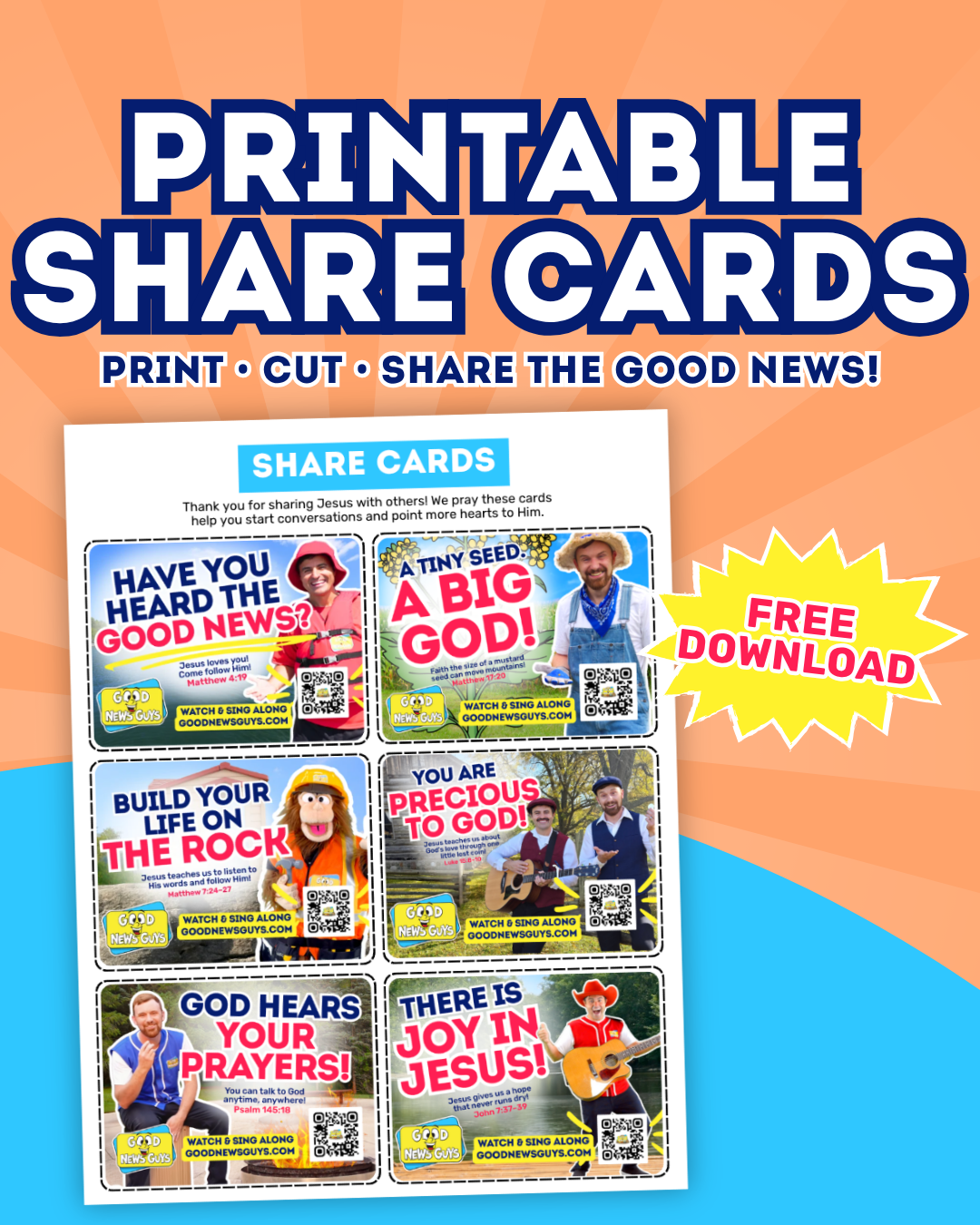 Free Christian Printables for Kids: Share the Good News of Jesus!
