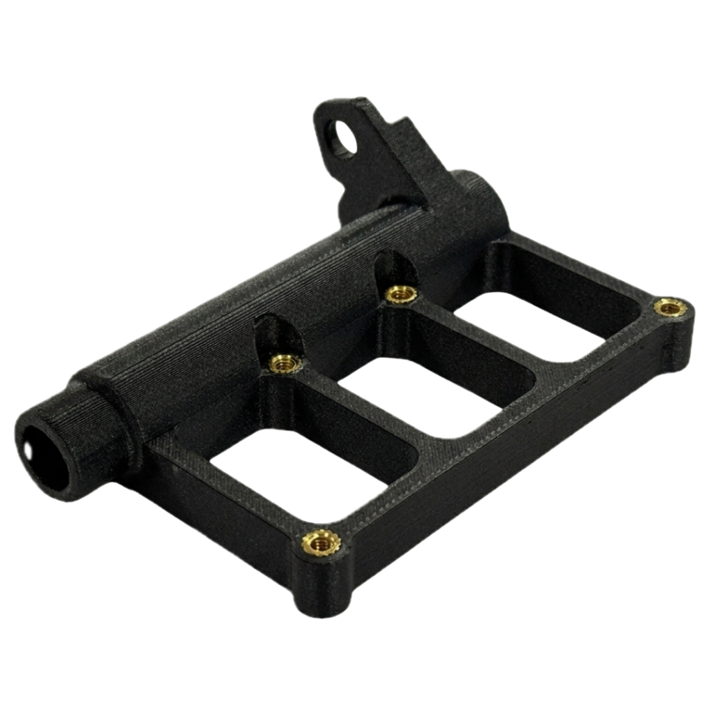 Componente in Nylon PA12 con inserti filettati