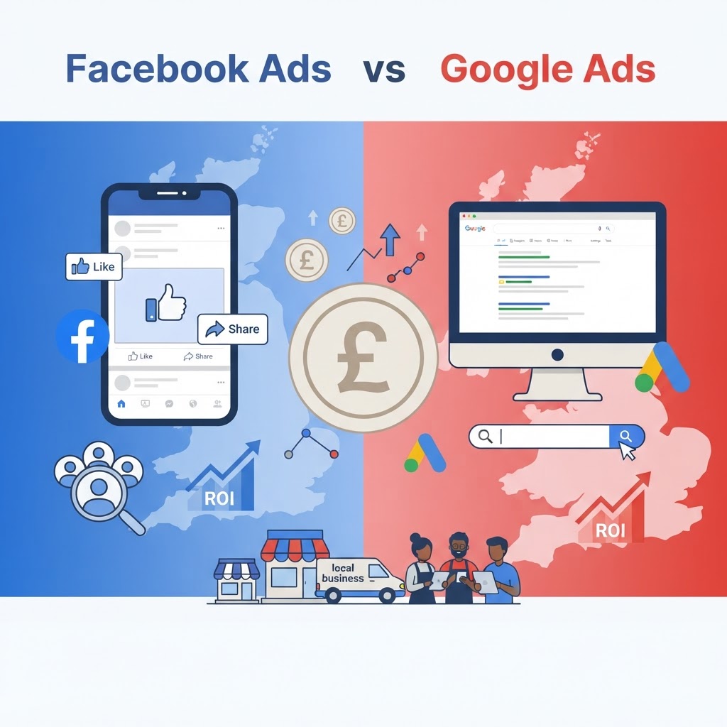 Facebook Ads vs Google Ads: Which delivers better ROI for UK SMEs