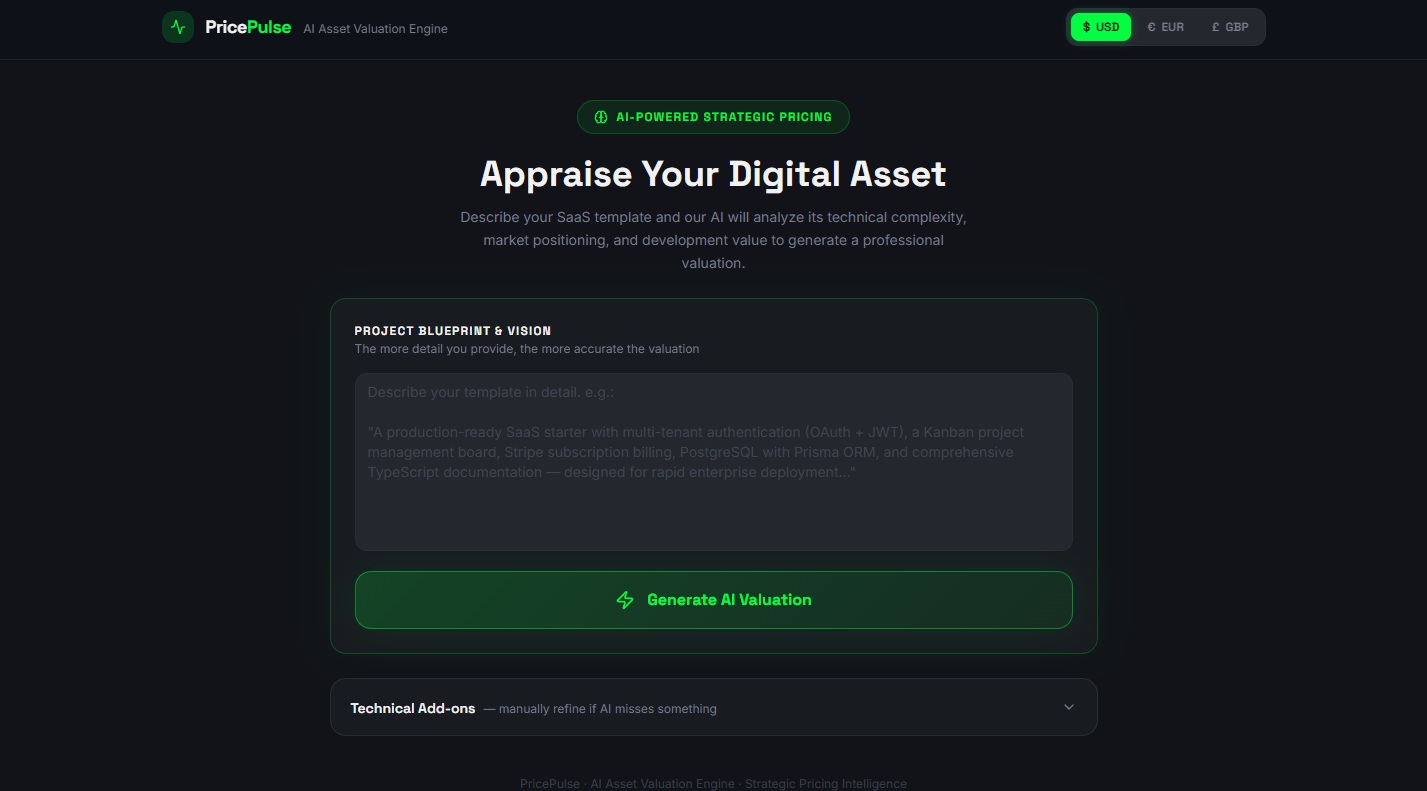 AI Pricer Template template preview