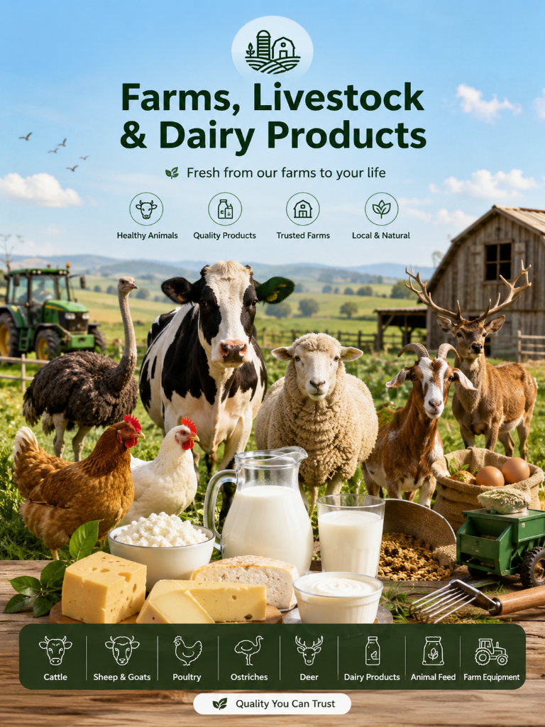 Farms, Livestock & Dairy Products
