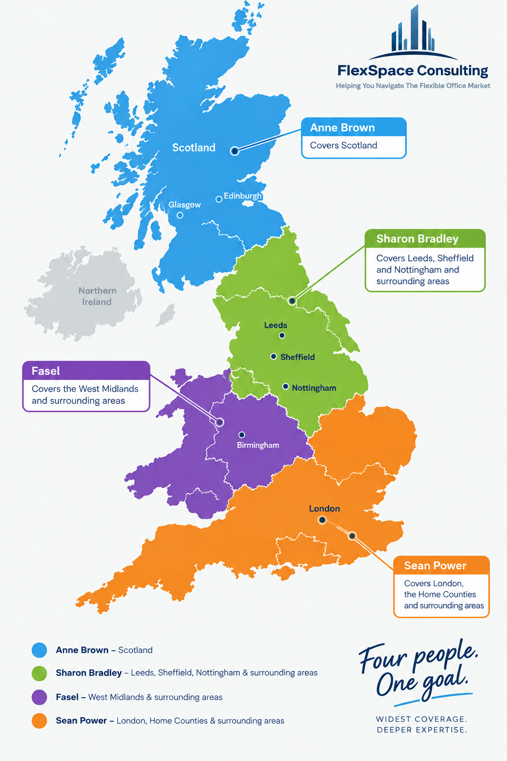 FlexSpace Consulting UK coverage map