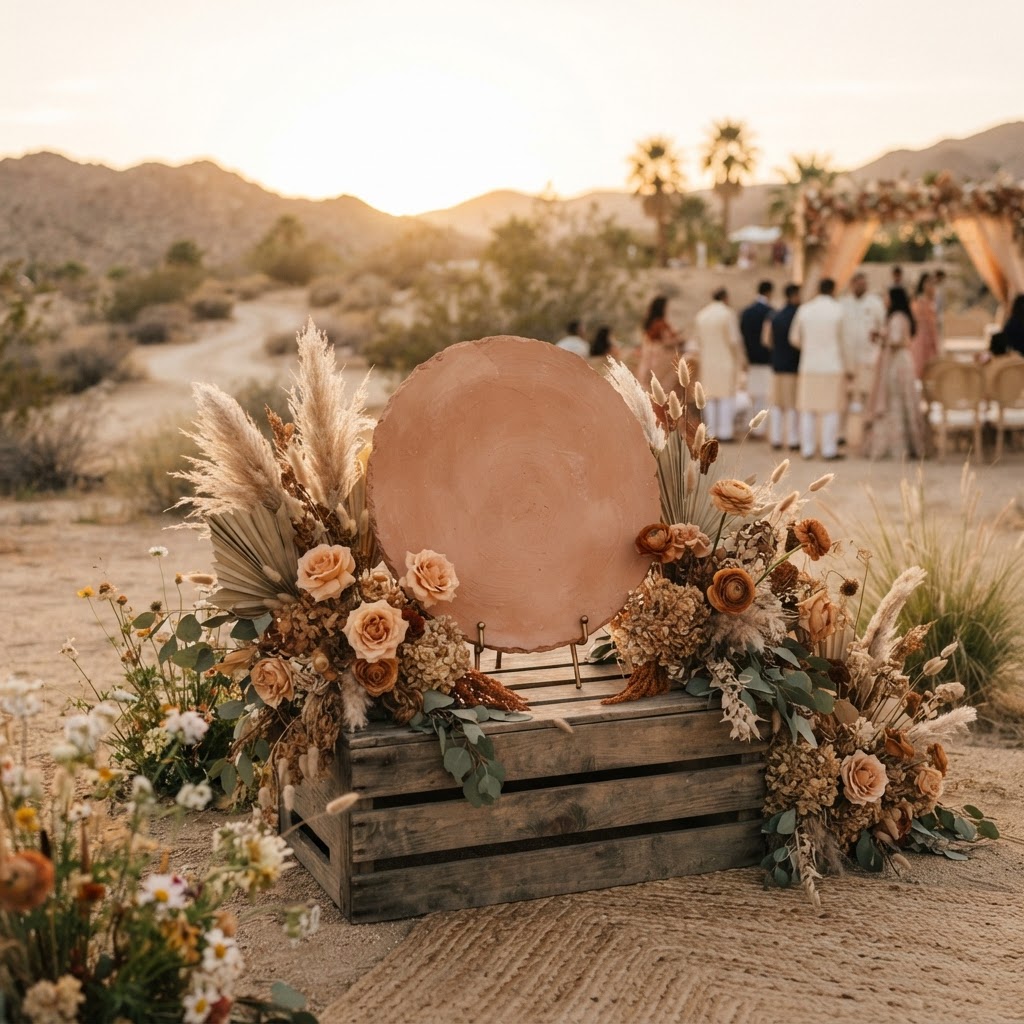 Boho Desert Wedding Welcome Sign