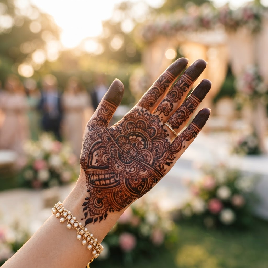 Intricate Floral Bridal Mehndi Design