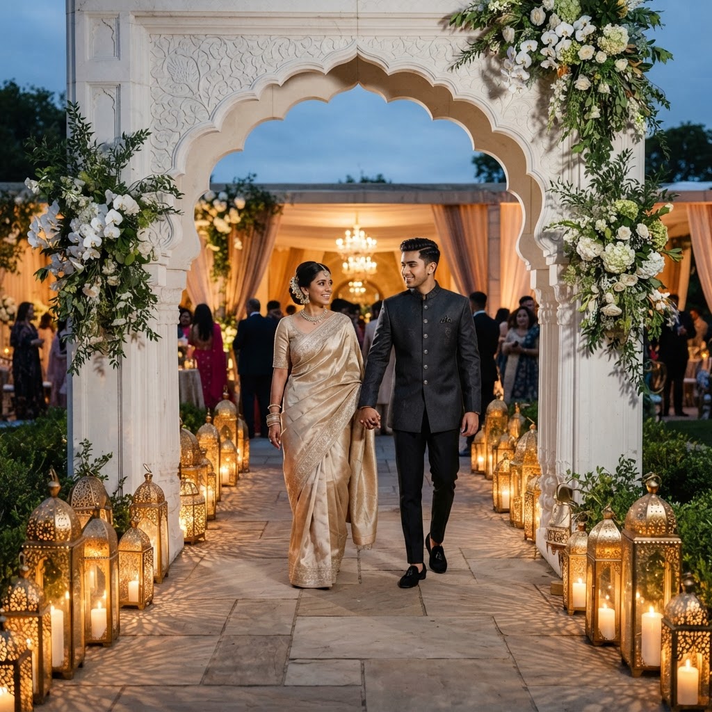 Elegant Couple Grand Reception Entrance