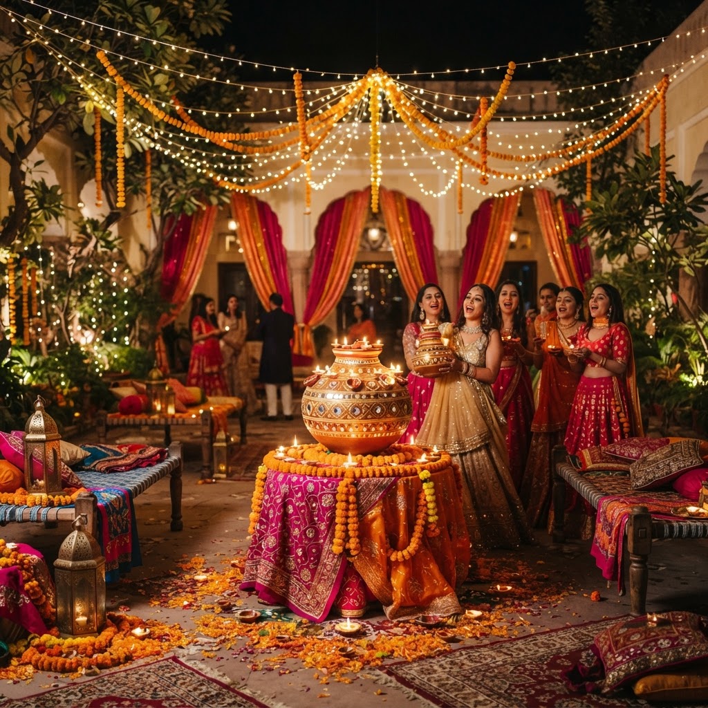 Traditional Jaggo Ceremony Decor Setup