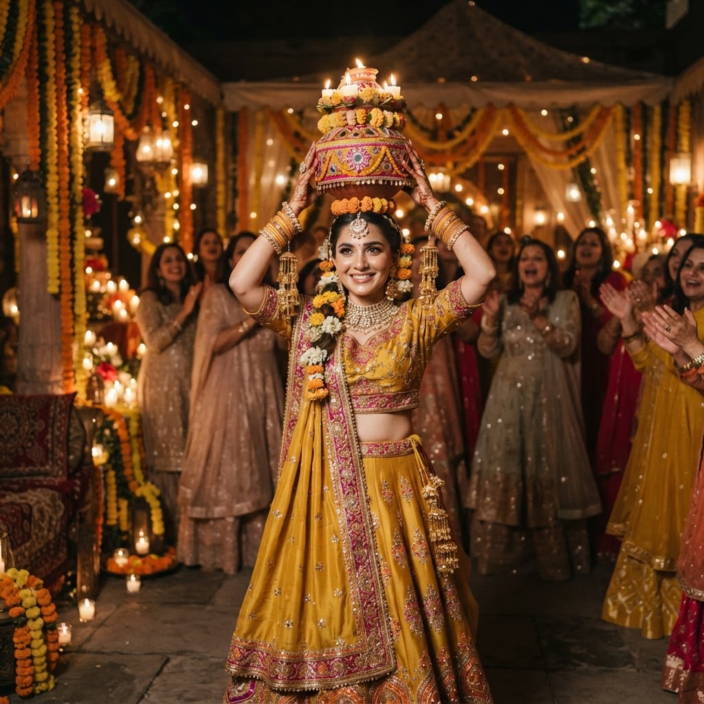 Yellow Embroidered Bride Jaggo Outfit