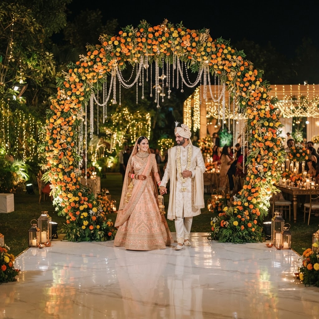 Floral Archway Reception Grand Entry