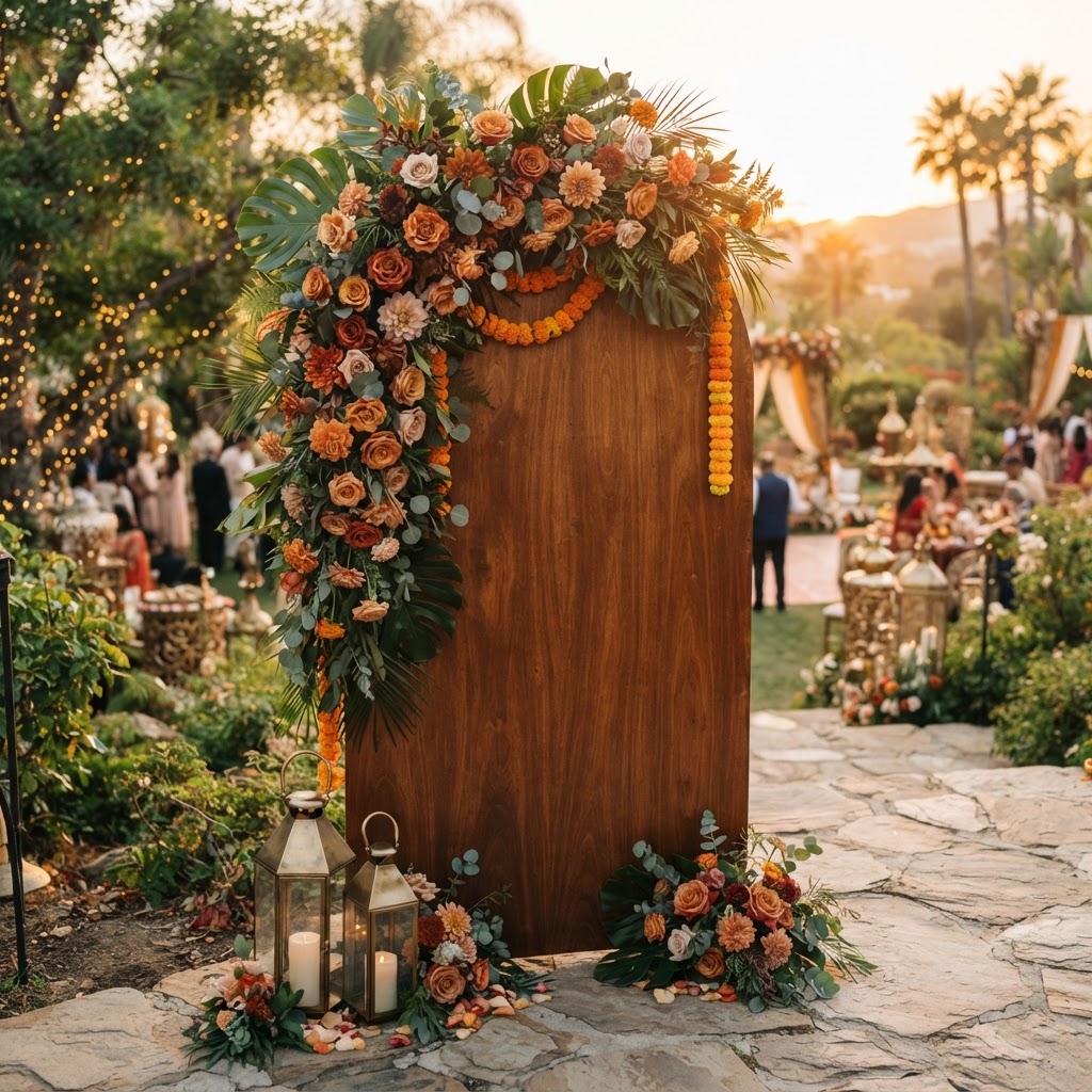 Rustic Floral Wedding Welcome Sign