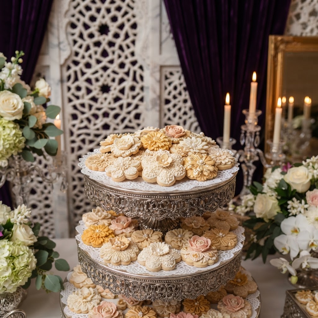 Floral Sugar Cookie Tiered Display