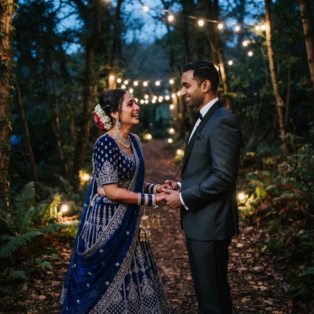 Emotional First Look In Forest Setting