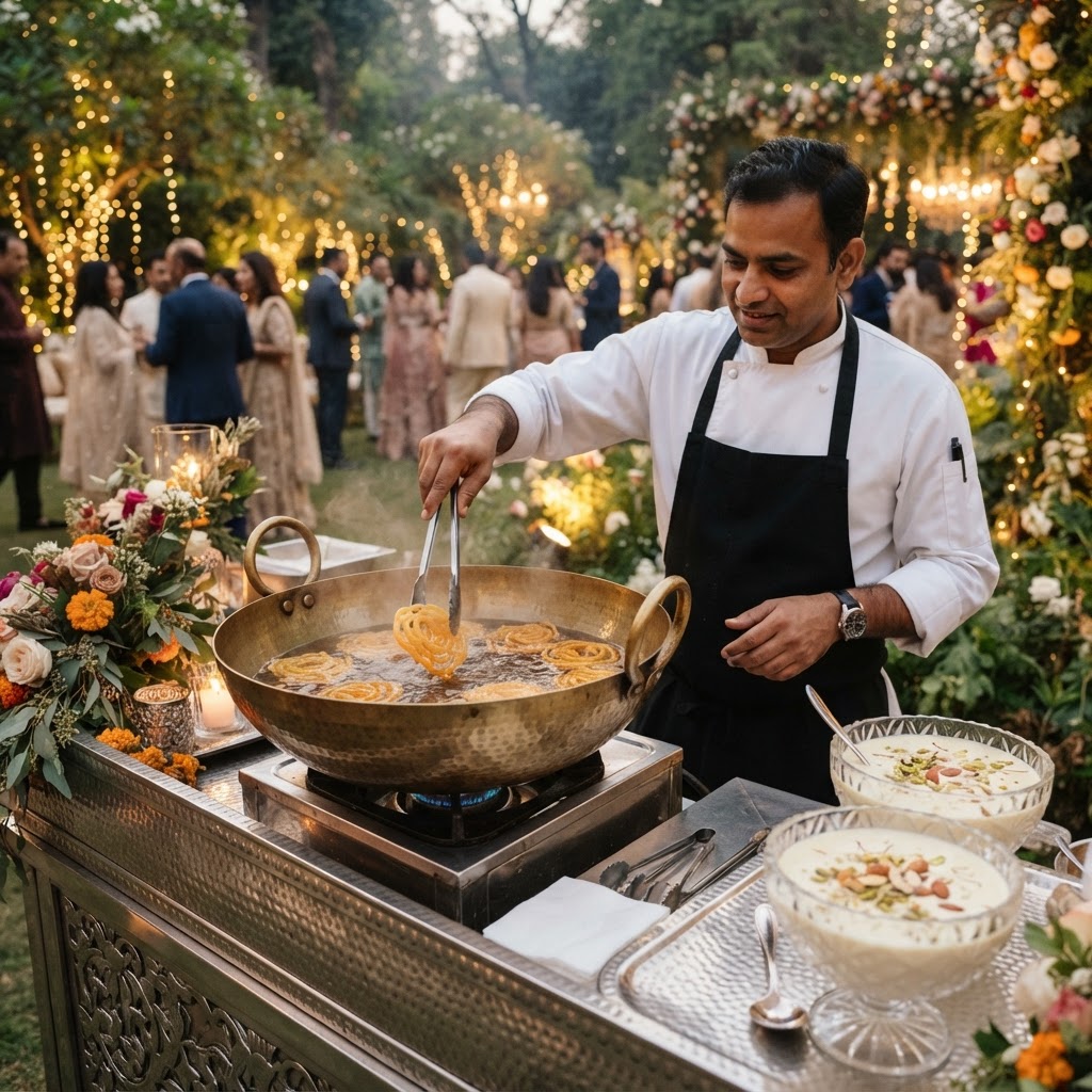 Live Jalebi Station At Wedding