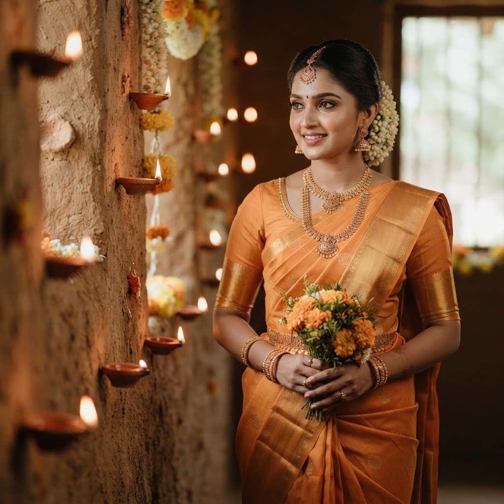 Yellow Silk Saree With Gold Border