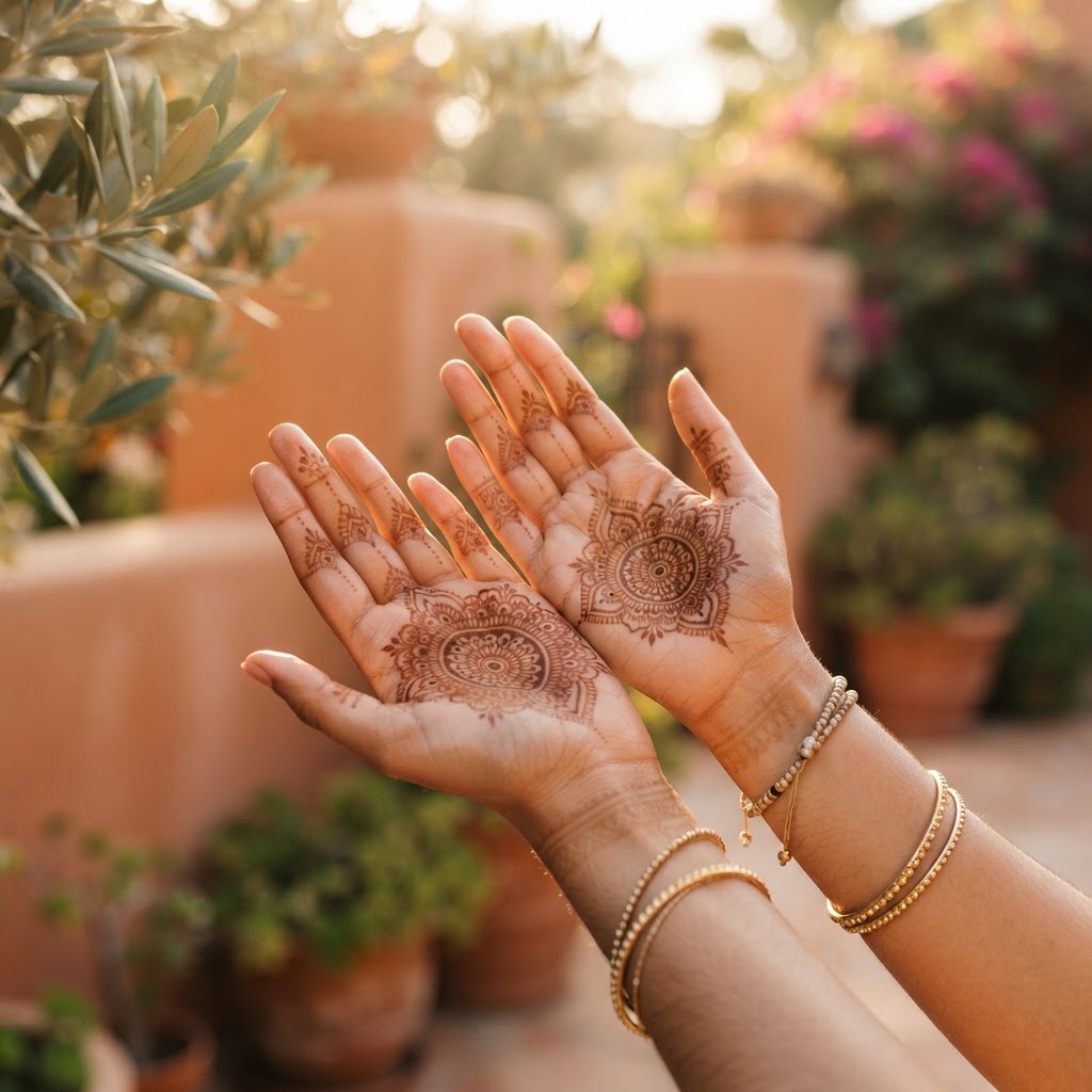 Intricate Mandala Palm Mehndi Design