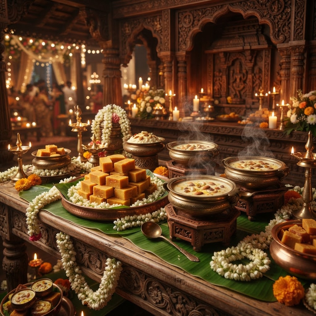 Traditional South Asian Mithai Dessert Table