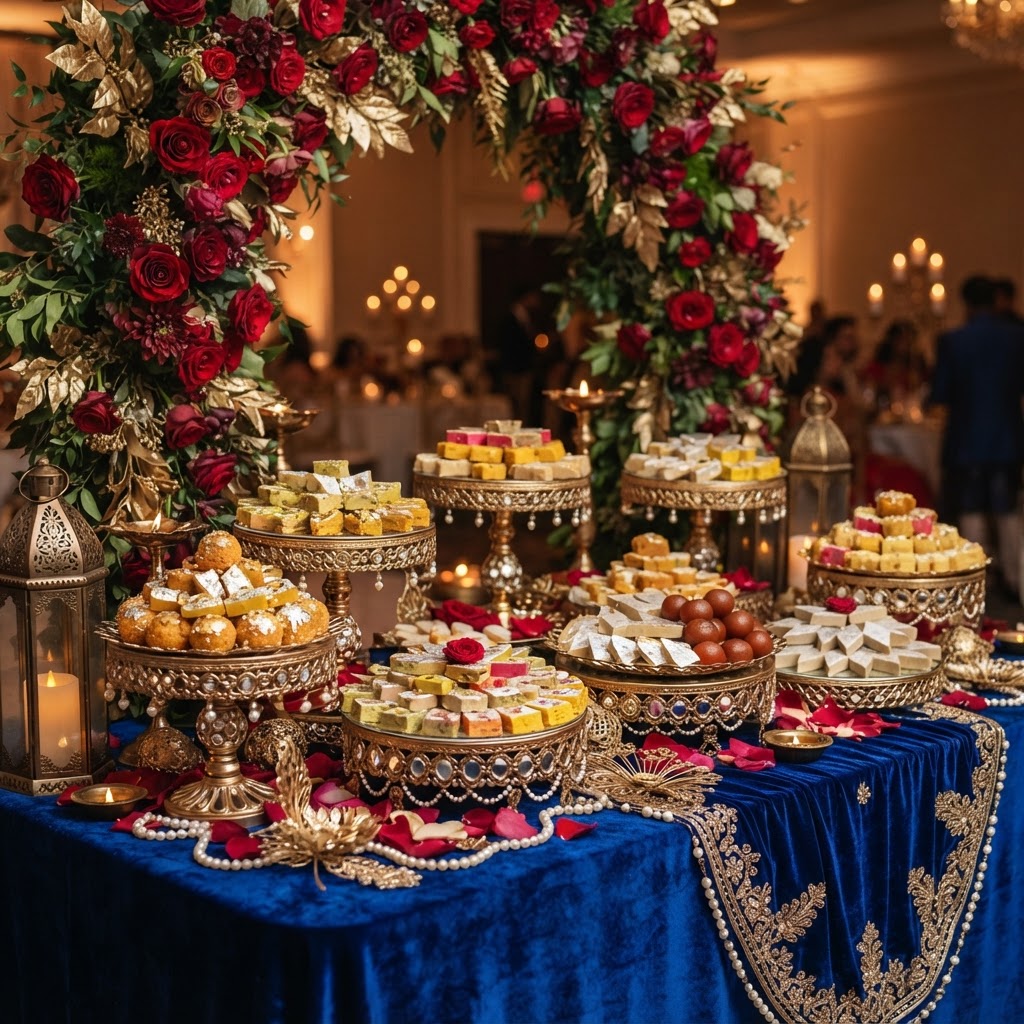 Elegant Royal Mithai Display Table