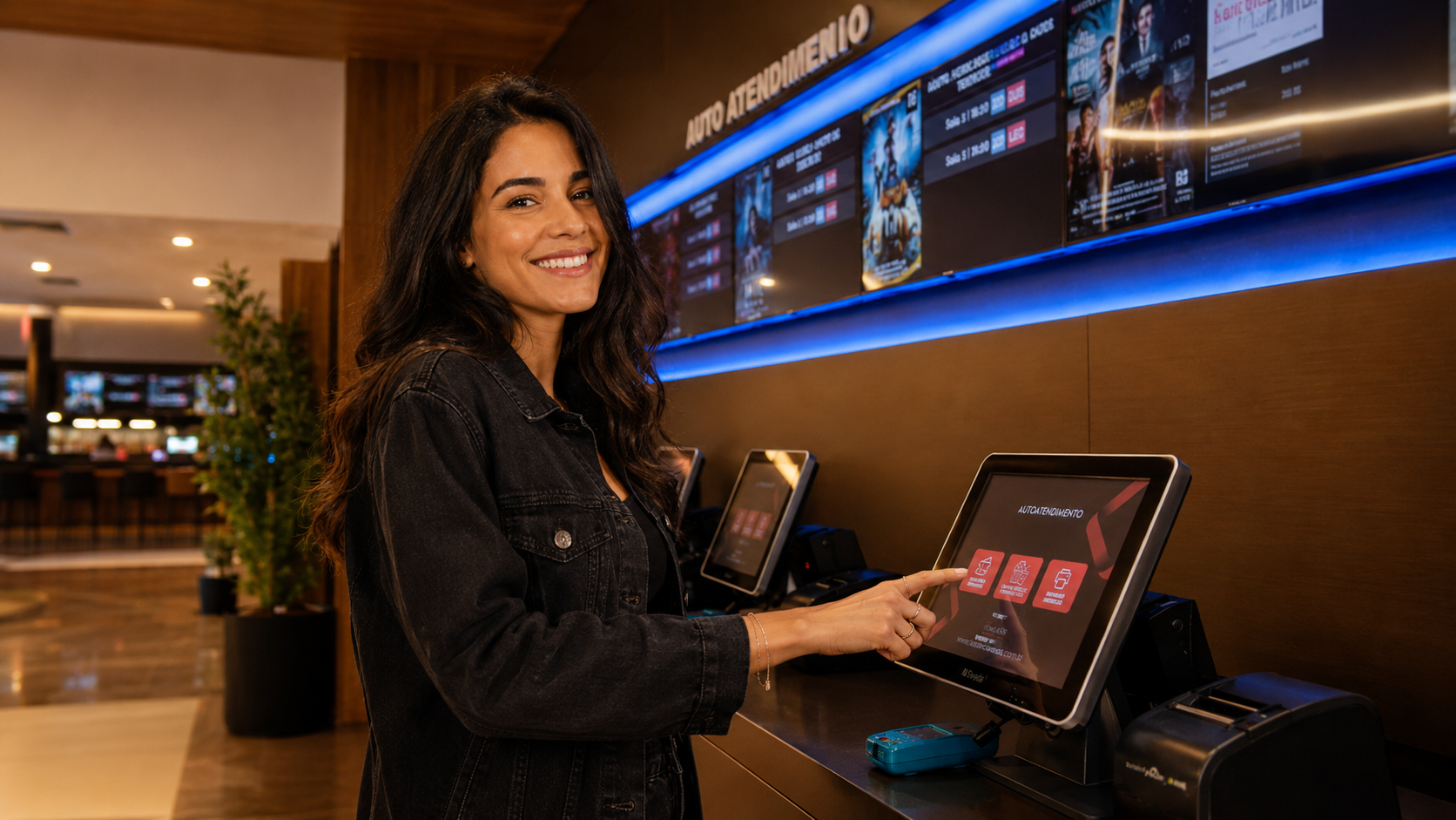 Creator com pipoca no cinema