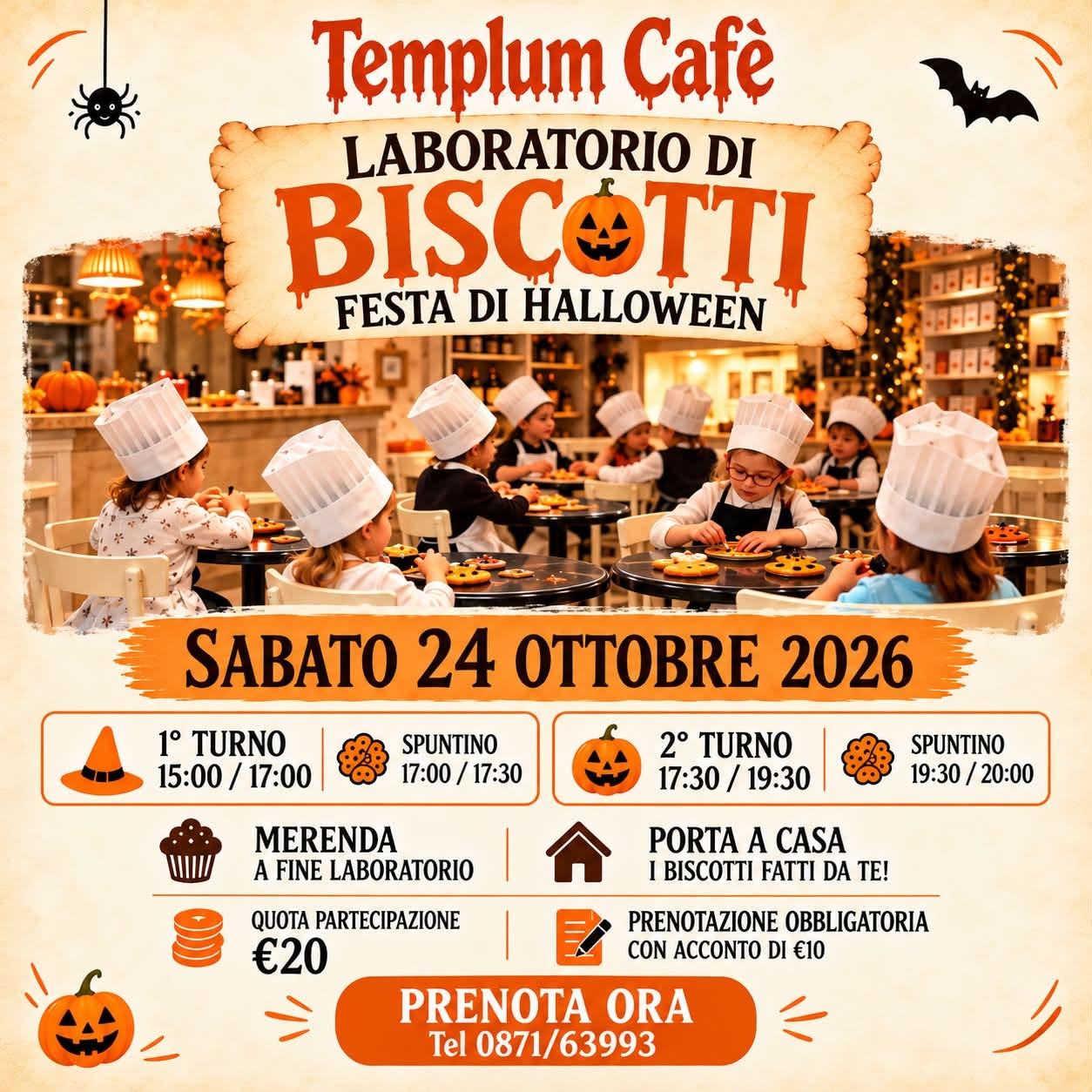 Laboratorio di Biscotti di Halloween - Templum Cafè Chieti