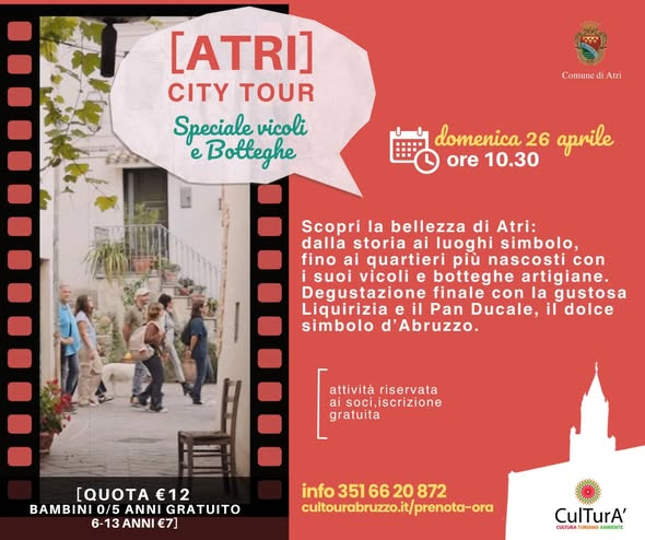 Atri City Tour – Speciale Vicoli e Botteghe