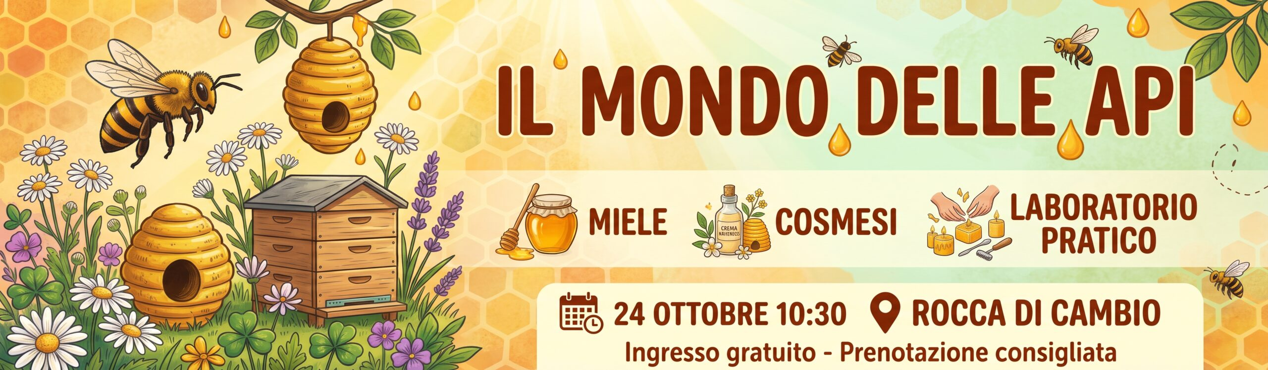 Il mondo delle api - Miele, cosmesi e laboratorio pratico