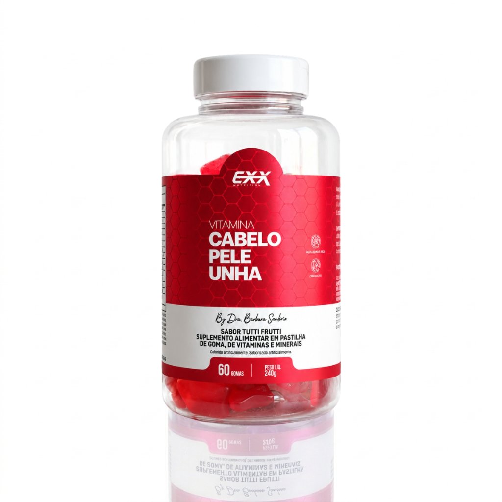 Gummy Vitamina Cabelo Pele e Unha Exx Nutrition