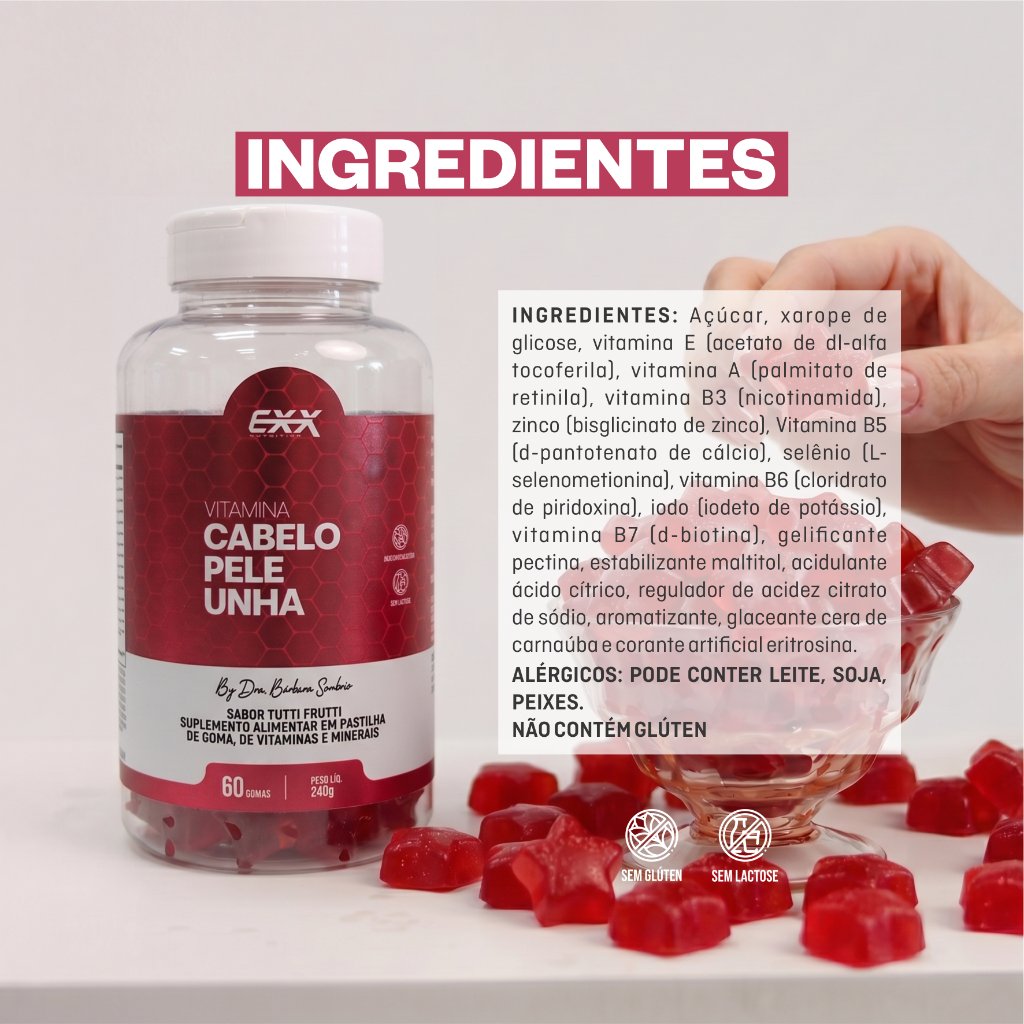 Ingredientes Gummy Vitamina Exx Nutrition