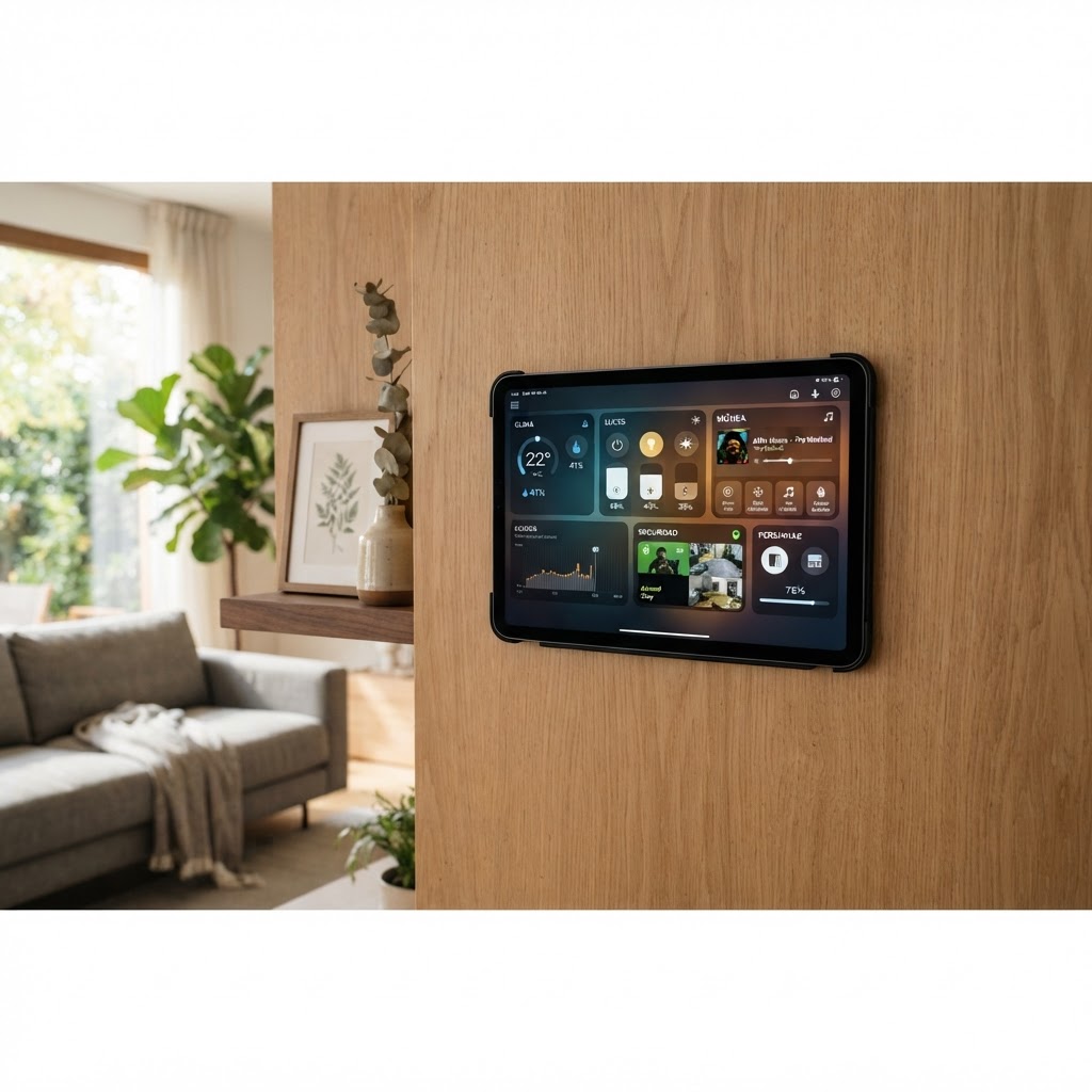 Panel de control de domótica para hogar inteligente