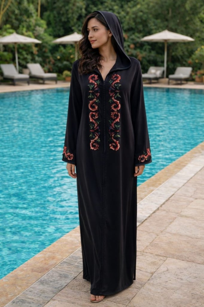 Caftan Bordeaux Soie