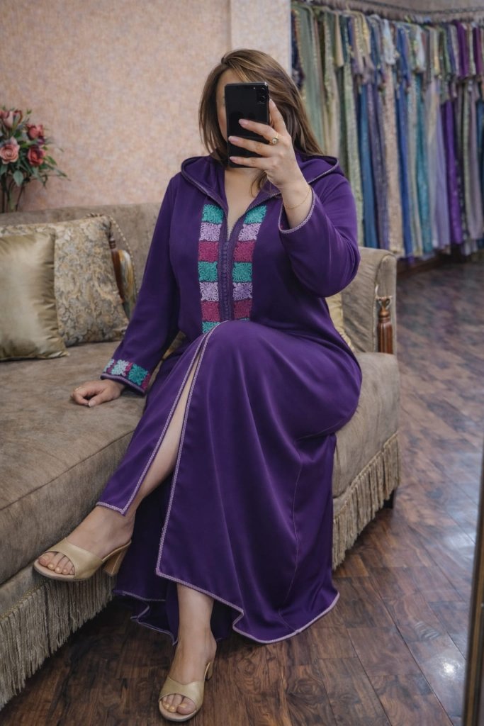 Caftan Bordeaux Brodé