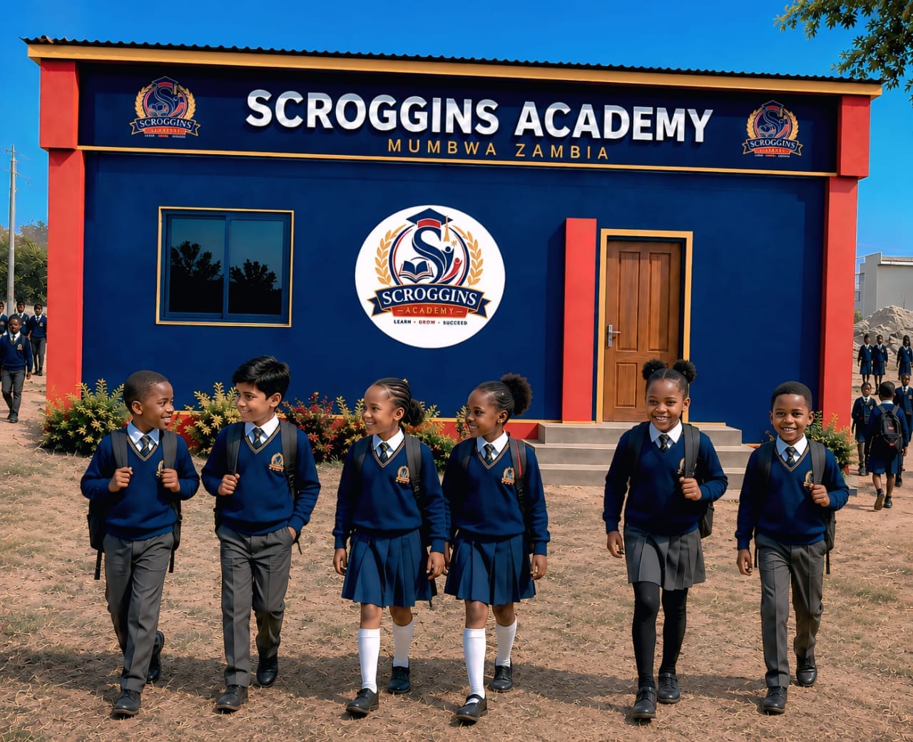 Scroggins Academy students in uniform