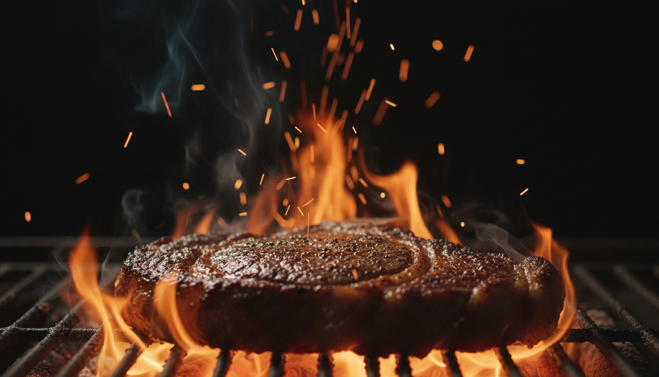 Live fire cooking at Rio Brazos Grill