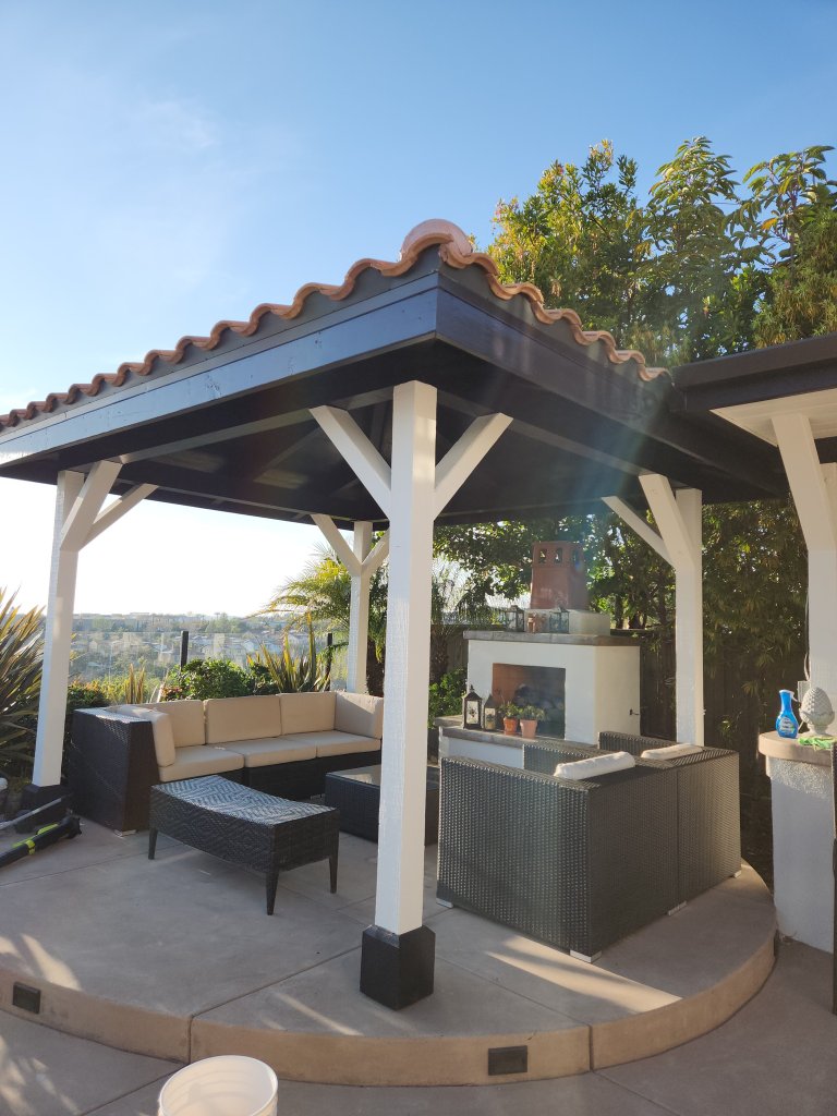 Gazebo with Outdoor Fireplace