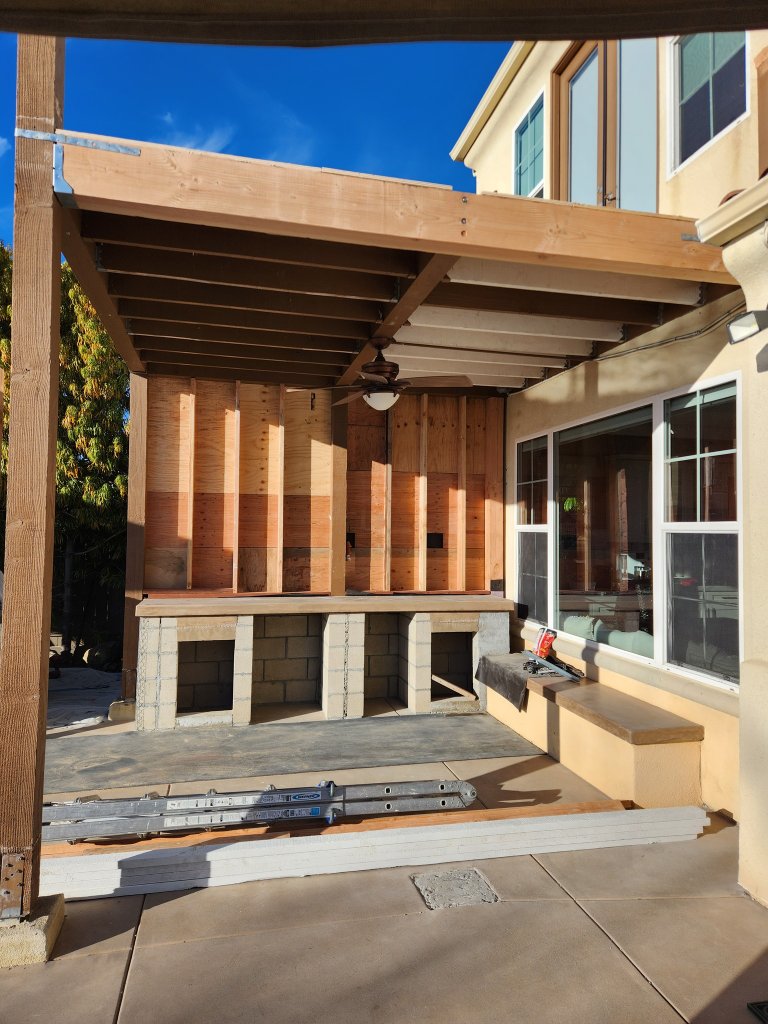 Outdoor Kitchen Framing