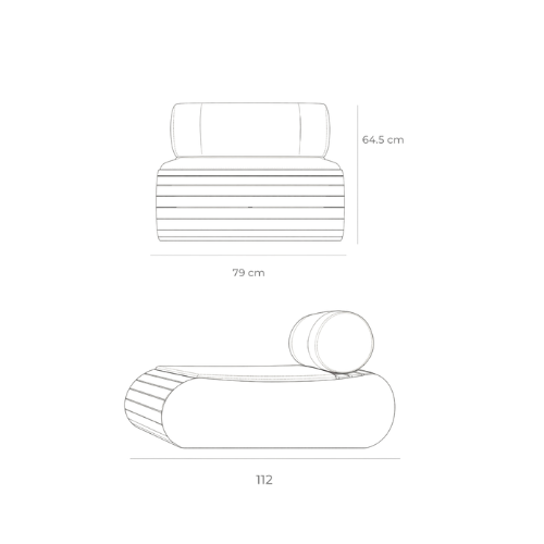 Dimensiones del Sillón Titan Individual