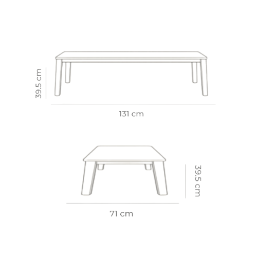 Dimensiones de la Mesa de Centro Mairin