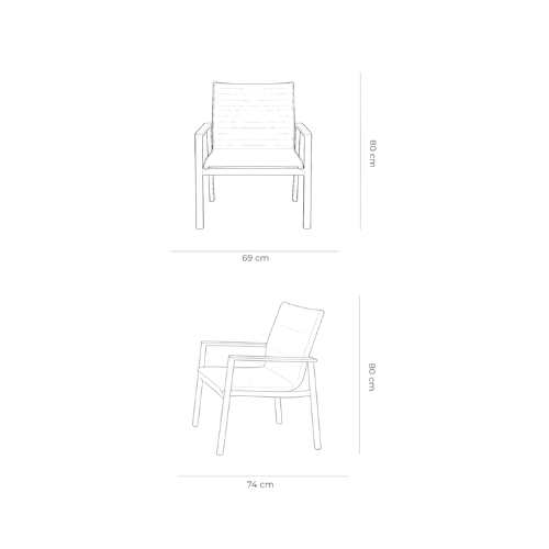 Dimensiones del Sillón Aspen