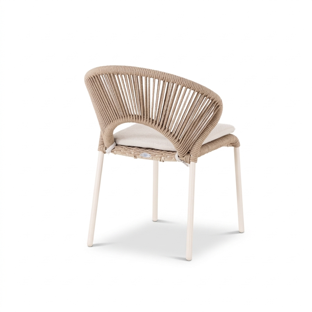 Silla Holly en acabado Beige — vista posterior
