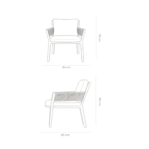 Dimensiones del Sillón Mairin