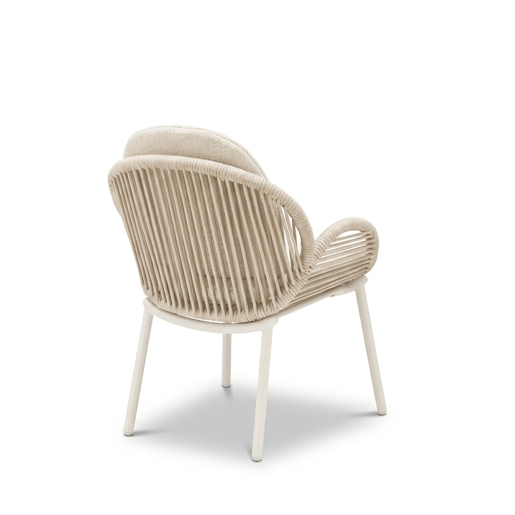 Silla Vigo en acabado Beige — vista posterior